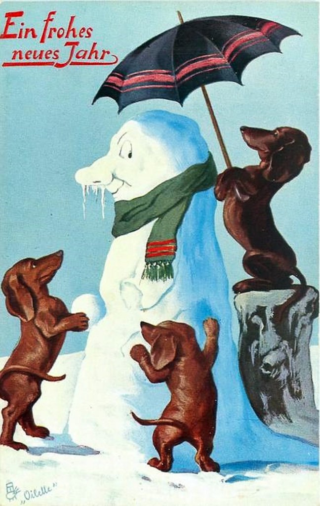 Antique New Year postcard